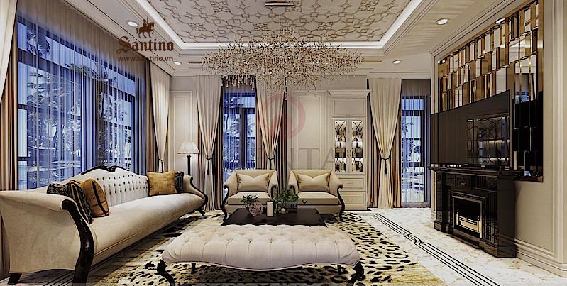 Phòng khách Tân cổ điển