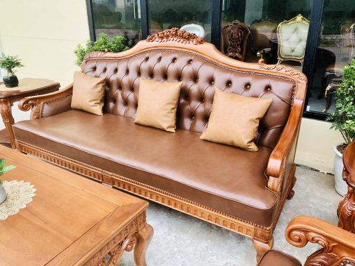 Bộ Sofa pha Tân cổ điển gỗ gõ đỏ Nam Phi.