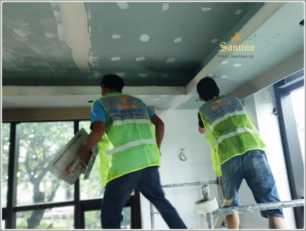 Thi công trần thạch cao Tân cổ điển