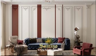 Mẫu phào chỉ PU diện tường đẹp tân cổ điển