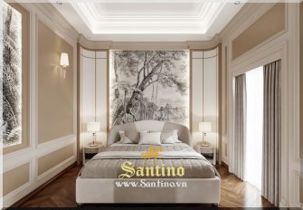 Thiết kế Nội thất Phòng ngủ master Tân cổ điển